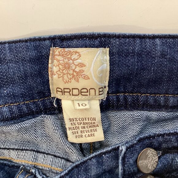 Arden b jean’s women 10 blue flare Y2K low rise back button pockets - Picture 7 of 11